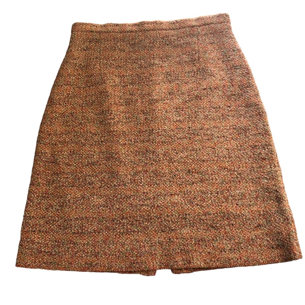 Women's Pendleton Salmon Colored Silk Blend Tweed Pencil Skirt. Size Large.